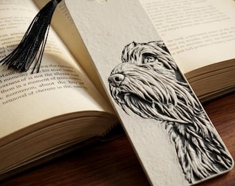 Wirehaired Pointing Griffon Bookmark: 3D Raised Art / Dog Mom Gift & Keepsake