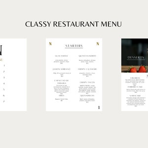 Restaurant Menu Template | Editable Full Menu | Restaurant Food Menu | Menu Template | Menu Printable