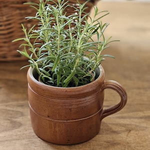 Vintage French Stoneware Crock with Handle | Confit Pot | Storage Jar | Grès de Bonny