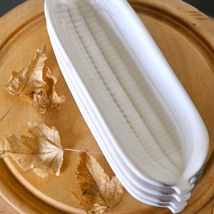 Bordallo Pinheiro Portugal Corn Dishes in White Set of 4