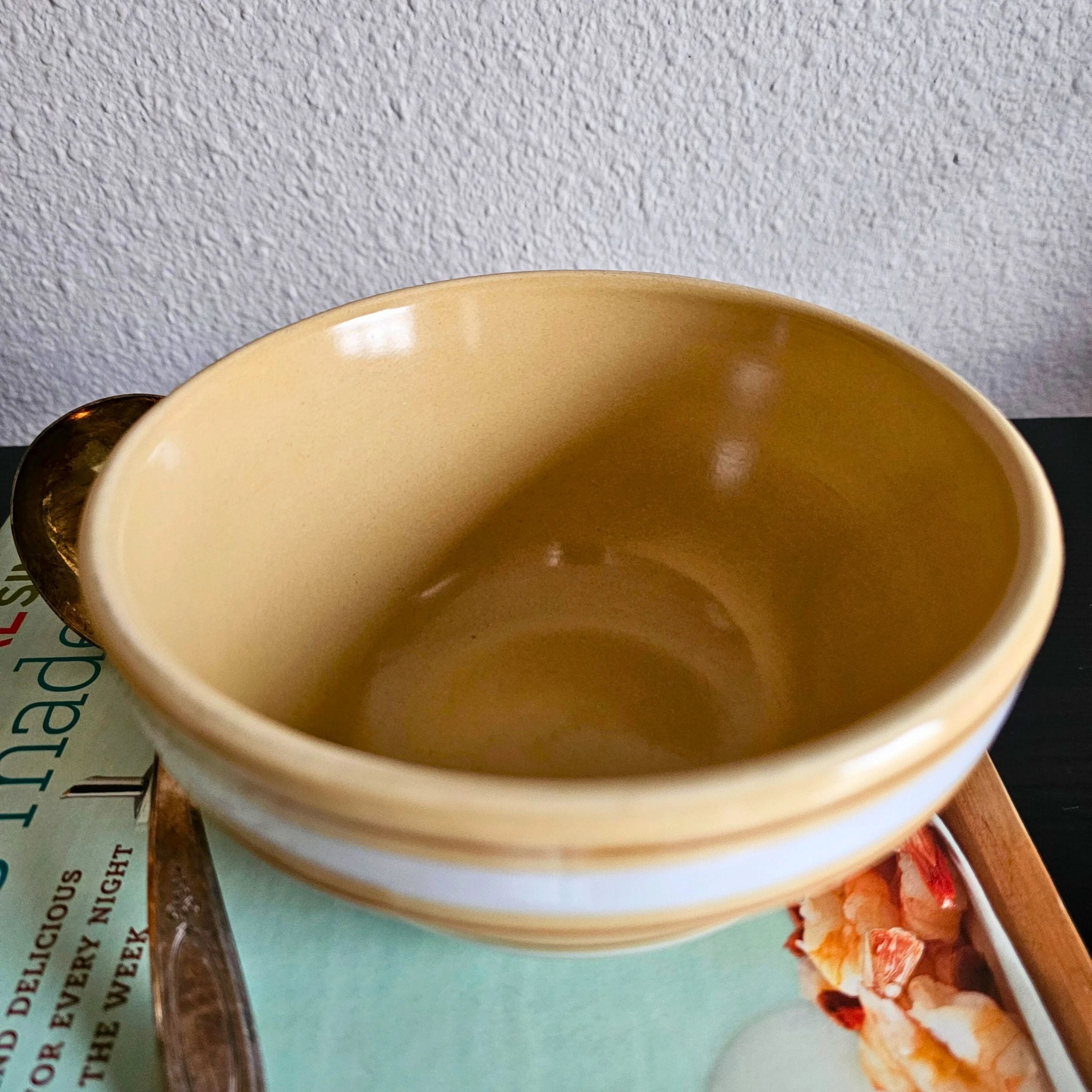 Over and Back Yellow Ware Bowls Etsy