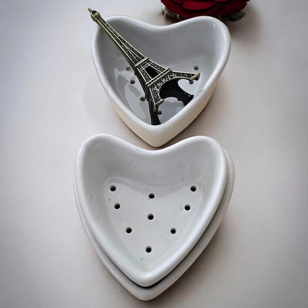 Vintage French Heart Cheese Strainer Mold Apilco Made in France Sold Individually
