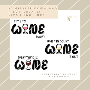 SVG plotter file &quot;Wine&quot; - sayings for wine lovers