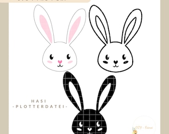 Plotterbestand Hasi - SVG, PNG, DXF - digitale download