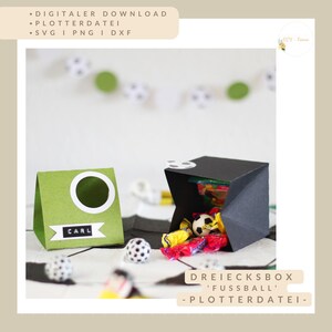 Plotterdatei Dreiecksbox Torwand - Idee für Kindergeburtstage, Fußballpartys, Gastgeschenke - SVG, PNG, DXF