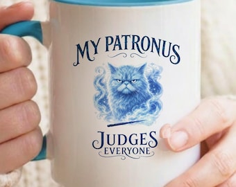 Mein Patronus Richter Jeder Becher, Harry Potter inspiriert Kaffeebecher, Katzenbecher, Introvertiertes Geschenk, Dunkler Humor Becher, Lustiger Zauberer Becher