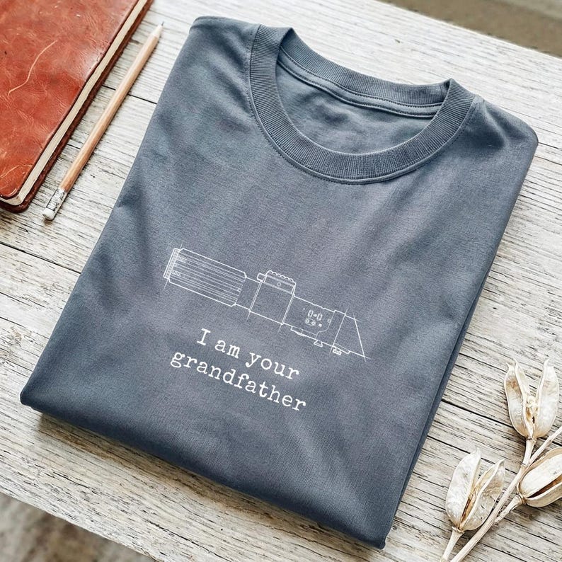 Camiseta "Soy tu abuelo", divertida camiseta de abuelo de ciencia ficción, parodia de Lord Sith, regalo de sable de luz, inspirada en Vader Blue Jean