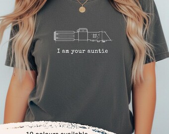 Ich bin deine Tante T-Shirt, Star Wars T-Shirt, Sith Lord inspiriert T-Shirt, Weltraum-Bösewicht-T-Shirt, Lichtschwert-Grafik-T-Shirt, Sci-Fi Fan Geschenk für Tante