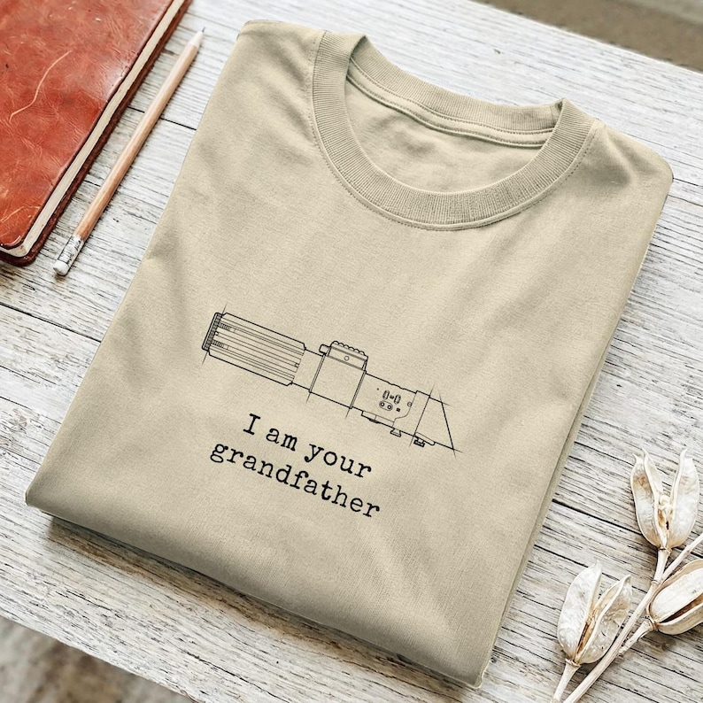 Camiseta "Soy tu abuelo", divertida camiseta de abuelo de ciencia ficción, parodia de Lord Sith, regalo de sable de luz, inspirada en Vader Ivory
