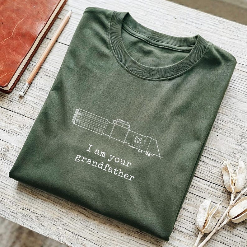 Camiseta "Soy tu abuelo", divertida camiseta de abuelo de ciencia ficción, parodia de Lord Sith, regalo de sable de luz, inspirada en Vader Moss