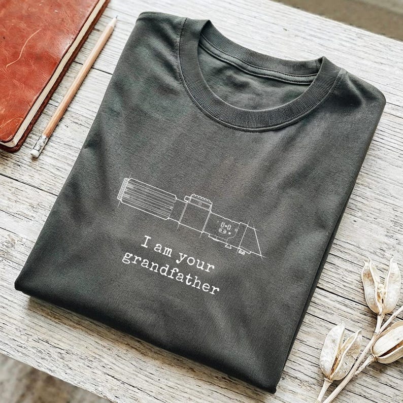 Camiseta "Soy tu abuelo", divertida camiseta de abuelo de ciencia ficción, parodia de Lord Sith, regalo de sable de luz, inspirada en Vader Pepper