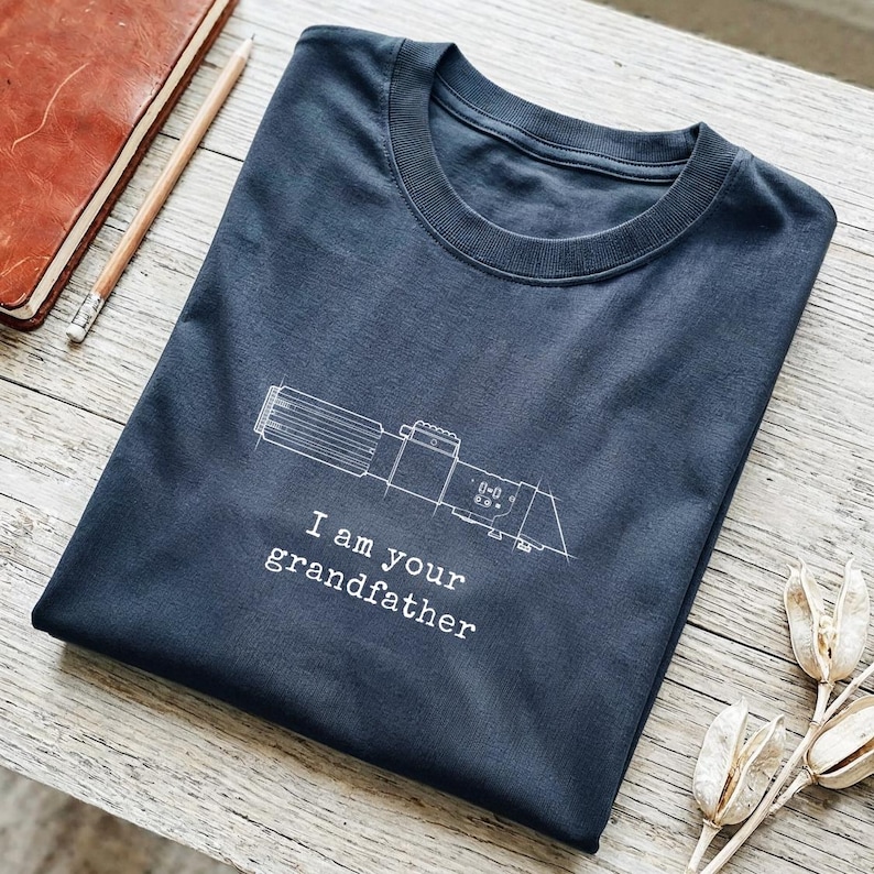 Camiseta "Soy tu abuelo", divertida camiseta de abuelo de ciencia ficción, parodia de Lord Sith, regalo de sable de luz, inspirada en Vader Navy