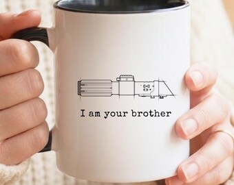 Ich bin dein Bruder Becher, Sith Lord inspirierte Kaffeetasse, Lichtschwert Becher, Sci Fi Fan Geschenk, Weltraum Bösewicht Keramikbecher