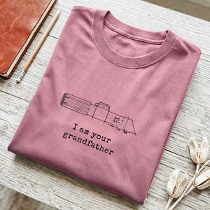 Camiseta "Soy tu abuelo", divertida camiseta de abuelo de ciencia ficción, parodia de Lord Sith, regalo de sable de luz, inspirada en Vader Blossom