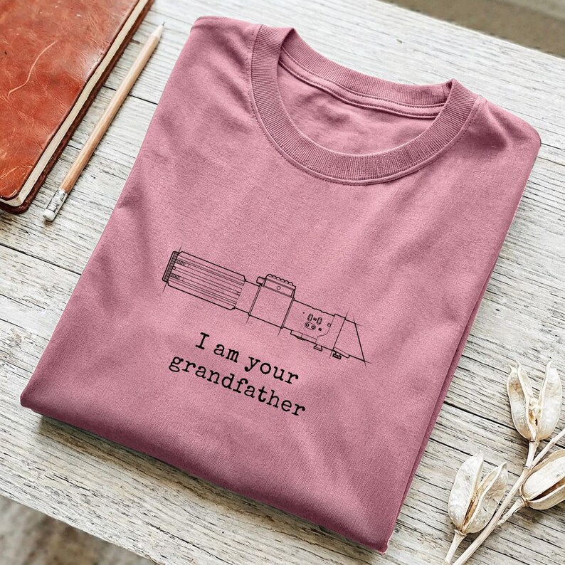 Camiseta "Soy tu abuelo", divertida camiseta de abuelo de ciencia ficción, parodia de Lord Sith, regalo de sable de luz, inspirada en Vader Blossom