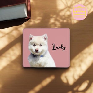Personalised Picture Mouse Pad, Custom Pet Portrait Mouse Pad, Custom Office Decor, Gifts for Dog Lover, Thick Rubber Mousemat, Gift For Her