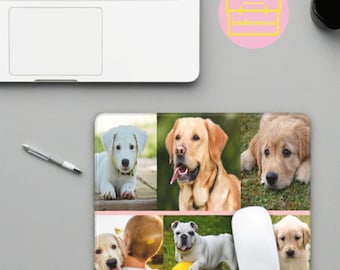 Custom Photo Collage Mouse Pad, Create A Personalized Mouse Pad With Your Photos, Personalized Multi-Photo Mousepad, Desk Accessories, Gifts