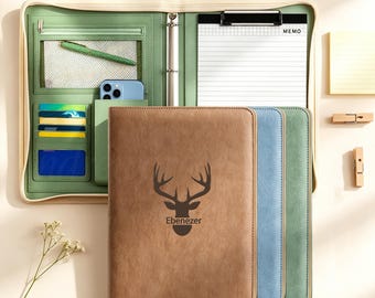 Personalized Name Logo Portfolio, Leather Portfolio, Planning Folder, A4 Document Bag, Ideal Business Gift, A4 Portfolio For Men.