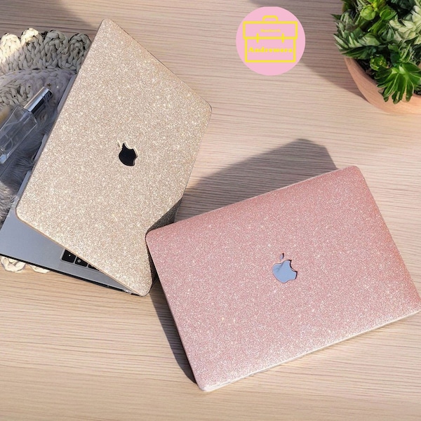 Glitter Macbook Case, Initial Sparkle Laptop Cover, Bling Stylish Macbook Case, MacBook Pro 13 M1 M2, Macbook pro 14 inch 15, Gifts For Her