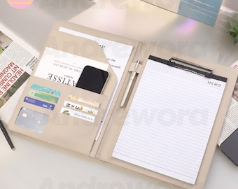 Personalized Leather Portfolio, A4 Portfolio for Men, Custom Portfolio with Name, Padfolio & Name Logo, A4 Document Bag, Best Business Gifts