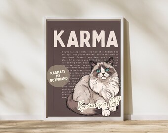Karma Lyrics Digital Print