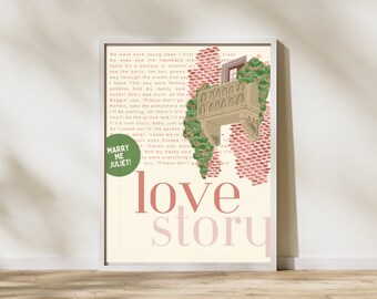Love Story Lyric Digital Print