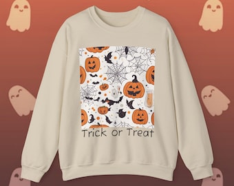 Leuk Halloween-sweater met ronde hals, variatie 1-unisex