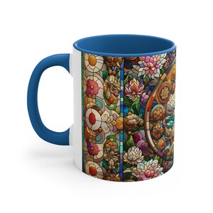 Stained Glass Buddha Mug – Zen Meditation Drinkware, Spiritual Gift for Peace Seekers, Mindfulness Tea Cup, Yoga Decor Coffee Mug image 7