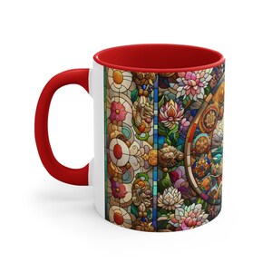 Stained Glass Buddha Mug – Zen Meditation Drinkware, Spiritual Gift for Peace Seekers, Mindfulness Tea Cup, Yoga Decor Coffee Mug image 4