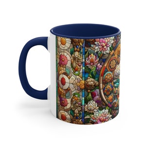 Stained Glass Buddha Mug – Zen Meditation Drinkware, Spiritual Gift for Peace Seekers, Mindfulness Tea Cup, Yoga Decor Coffee Mug image 10