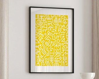 Scramble (Yellow) - Wall Art Poster Print