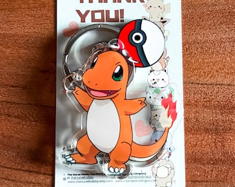 Acrylic Keychain Pokémon - Charmander/Chikorita/Pikachu and more