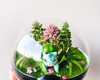 Bulbassaur Pokémon Terrarium - Pokeball Environment/Terrarium/ Large