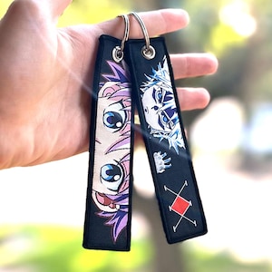 Anime Keychain Embroidered Jet Tag
