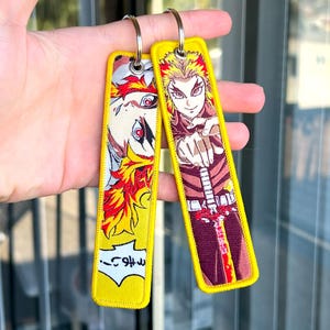 Anime Keychain Embroidered Jet Tag