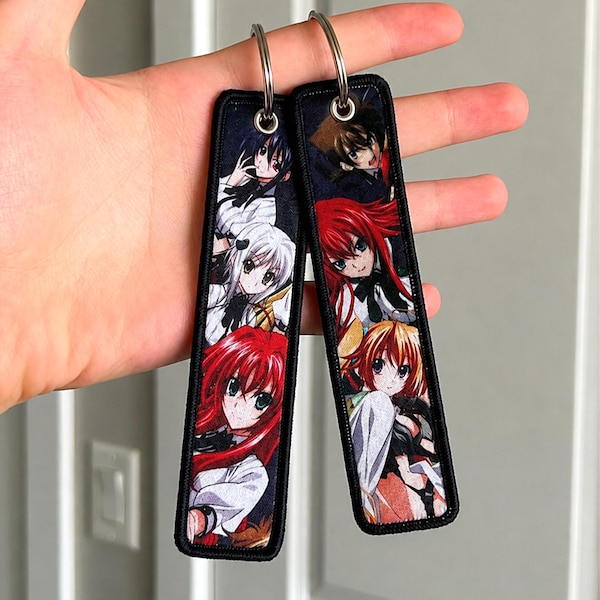 Anime Keychain Embroidered Jet Tag