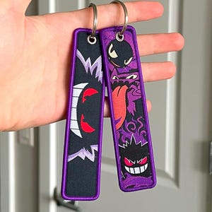 Anime Keychain Embroidered Jet Tag
