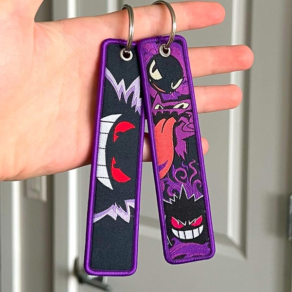 Anime Keychain Embroidered Jet Tag