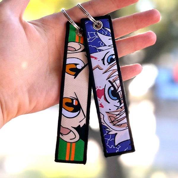 Anime Keychain Embroidered Jet Tag