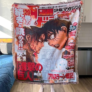 Anime Woven Blanket | Wall Hanging Decor | Unique Throw Blanket for Anime Rooms