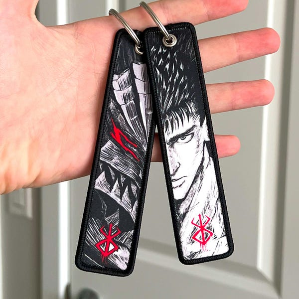 Anime Keychain Embroidered Jet Tag