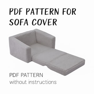 Digital PDF Pattern Kids Flip Out Sofa Cover - BASIC VERSION (see the description)