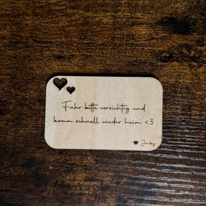 Valentinstag Geschenk Karte Portmonee Männergeschenk Personalisierbar  Geschenk Liebe Partnergeschenk Brieftasche Fahr vorsichtig  EC Karte