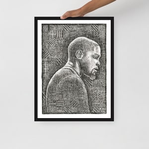 Kevin Durant Framed Fine Art Illustration, Phoenix Suns NBA Poster, Art Print