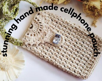 Beautifull handmade crochet cellphone pouch.cellphone cover,iphone,samsung,hand made,unique gift,