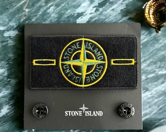 Insignia de Stone Island, parche con el logo clásico que incluye 2 botones