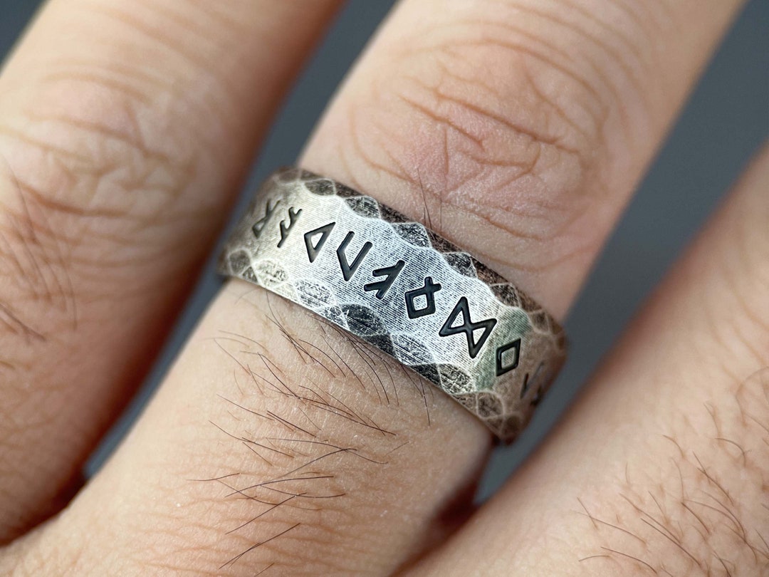 Vintage Silver Viking Rune Ring for Men and Women – Nordic Odin ...
