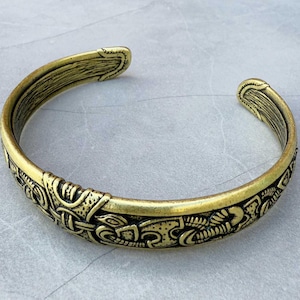 Norse Bronze Bracelet - Viking Jelling Style Cuff - Authentic Viking Jewelry for Men & Women