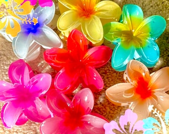 Hibiscus Hair Clip, Plumeria Hair Clip, Lotus Hairclip, Hawaiian Hair Accessories, Aloha Coconut Girl, Tropical Flower Hair Clip,Floral Clip