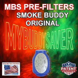 SMOKE BUDDY ORIGINAL replaceable Pre-Filter by MyBuddySaver personal air filter